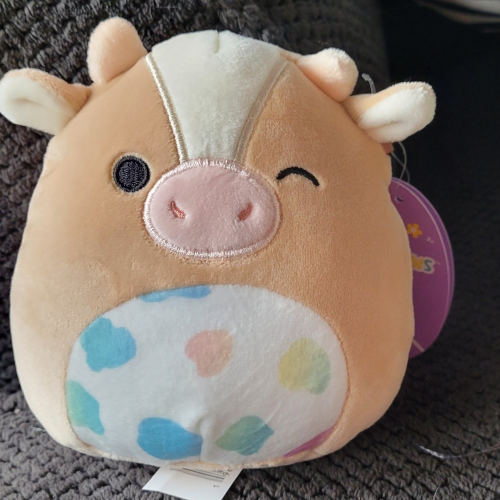 BNWT 5" Griella the Cow EASTER Squishmallow Kellytoy Plush
